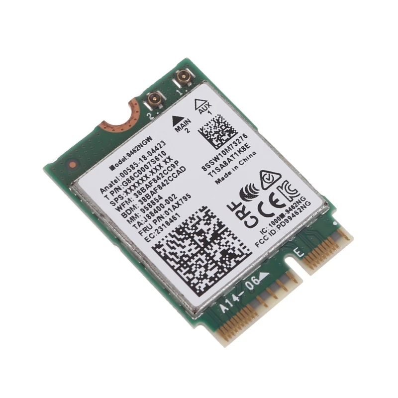 Dwuzakresowa karta Wi-Fi 2,4 / 5 Karta sieciowa 802.11ac BT 5.0 dla systemów Win10