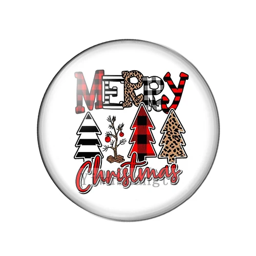 Merry Christmas Wordart Tree Patterns 12mm/18mm/20mm/25mm Round photo glass cabochon demo flat back Making findings