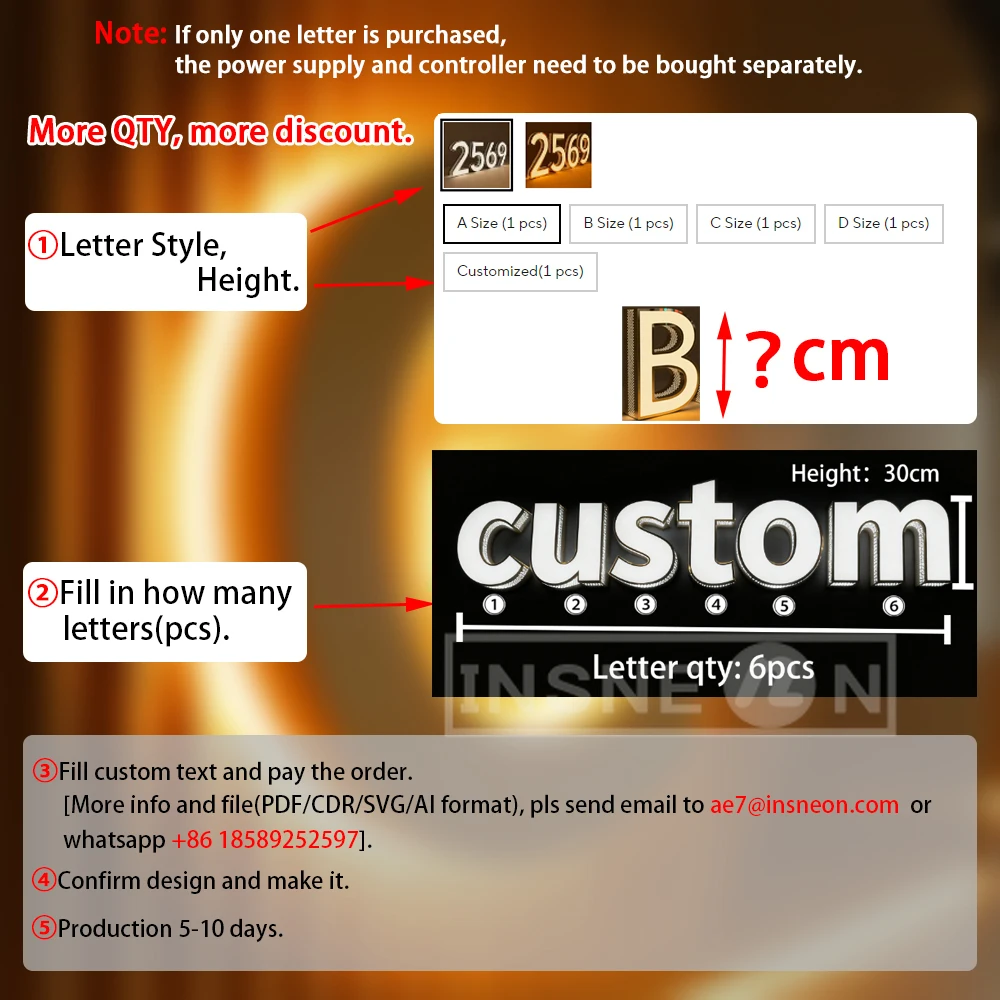 Custom Led Light Signs 3d Logo Business Sign Wall Letter Luminous Advertising Personal Design Signage Company Luxury Brand Neon