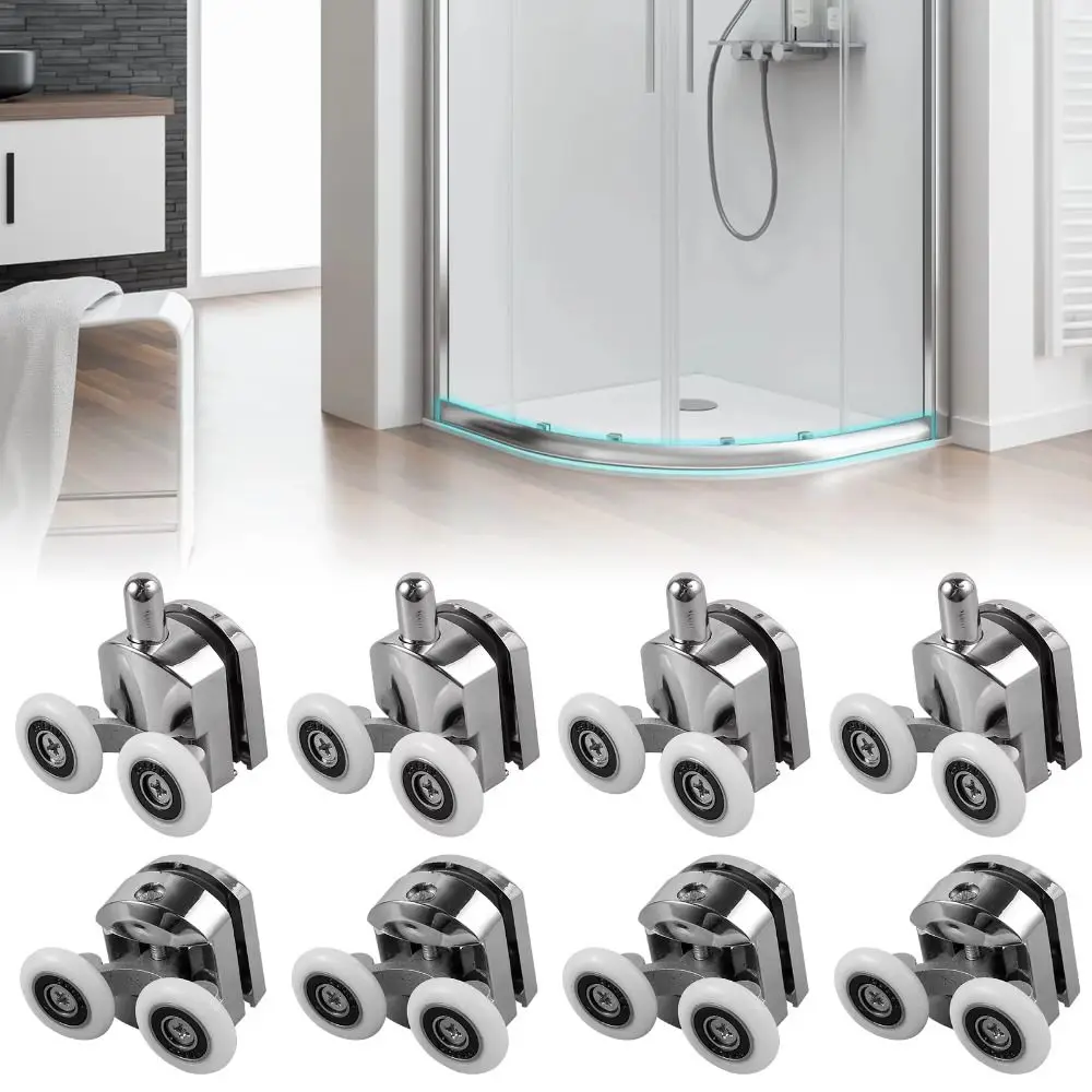 Top / Bottom Door Wheels 23/25mm Aluminum Alloy Sliding Door Parts Top Shower Door Bearing Rollers Replacement Rollers