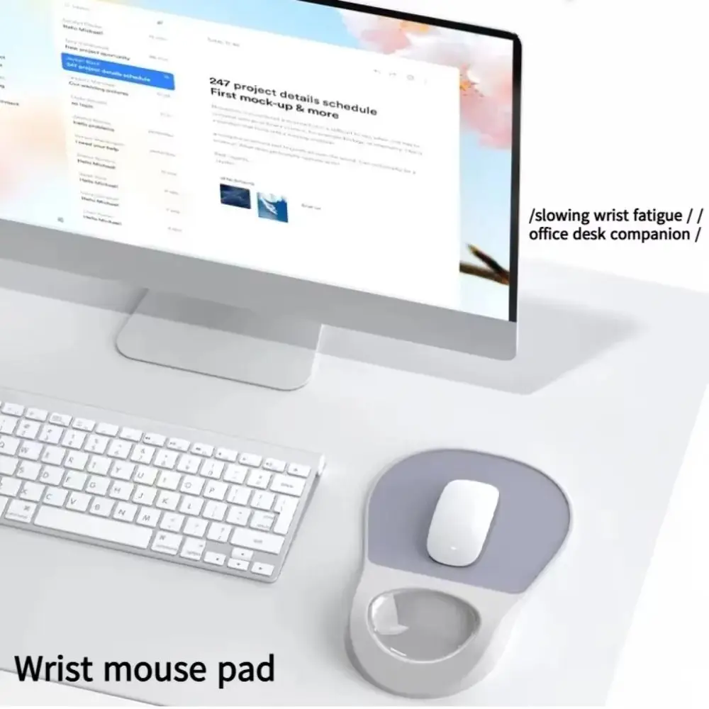

Эргономичный коврик для мыши с гладкой поверхностью, нескользящий, износостойкий, с подставкой для запястья, удобный, легко чистится, подставка для рук под клавиатуру