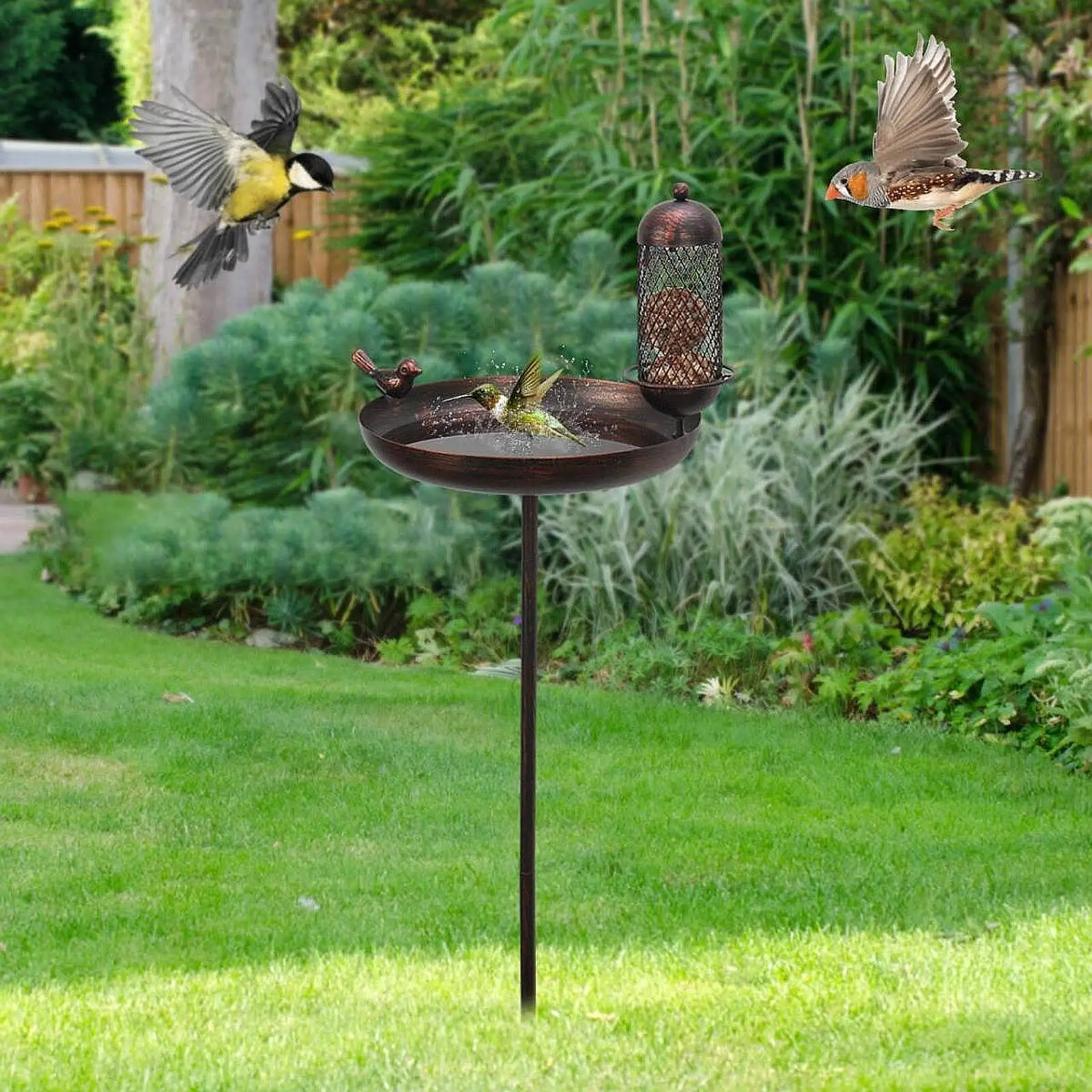

Декоративная кормушка-фонтан для птиц 12,2 дюйма для улицы и патио