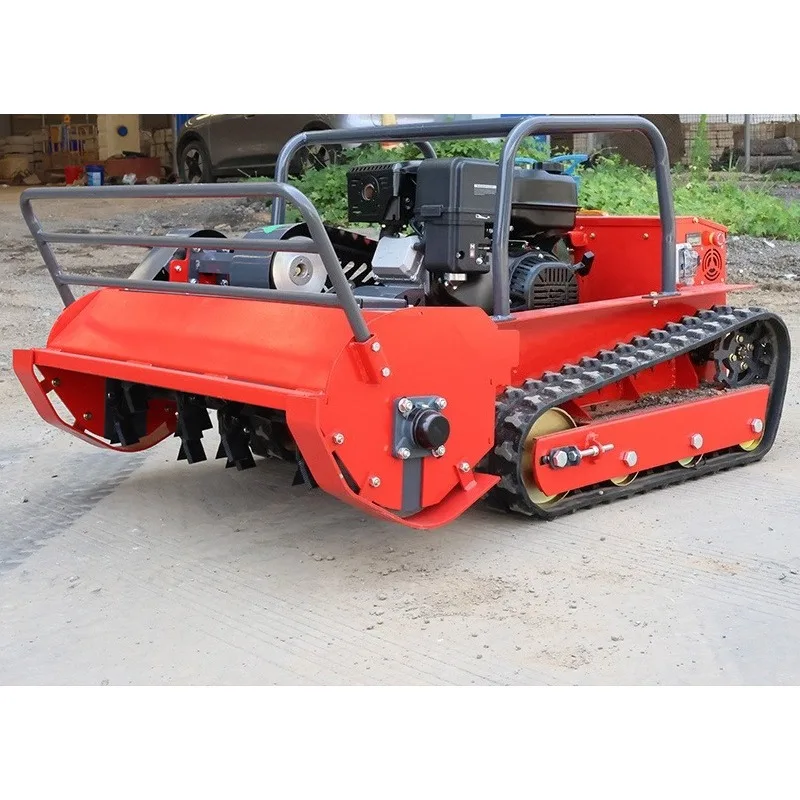 Lawn Mower with Anti-slip Crawler Chassis