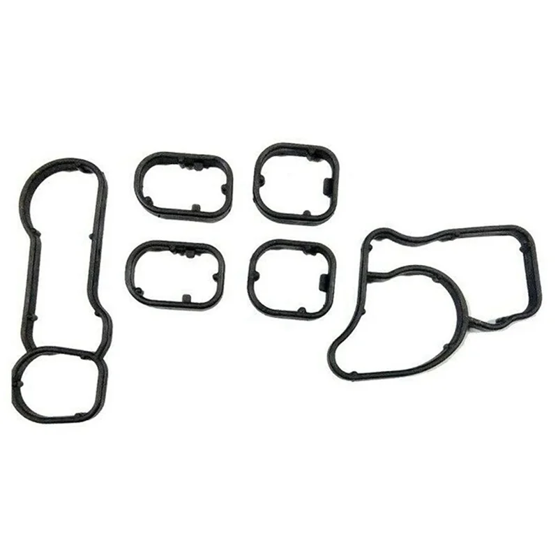 

16Pcs Oil Cooler Gasket Seal And Filter Housing Gasket Set For BMW N47 N57 4+6 Cylinder Diesel 11428580680 11428580681