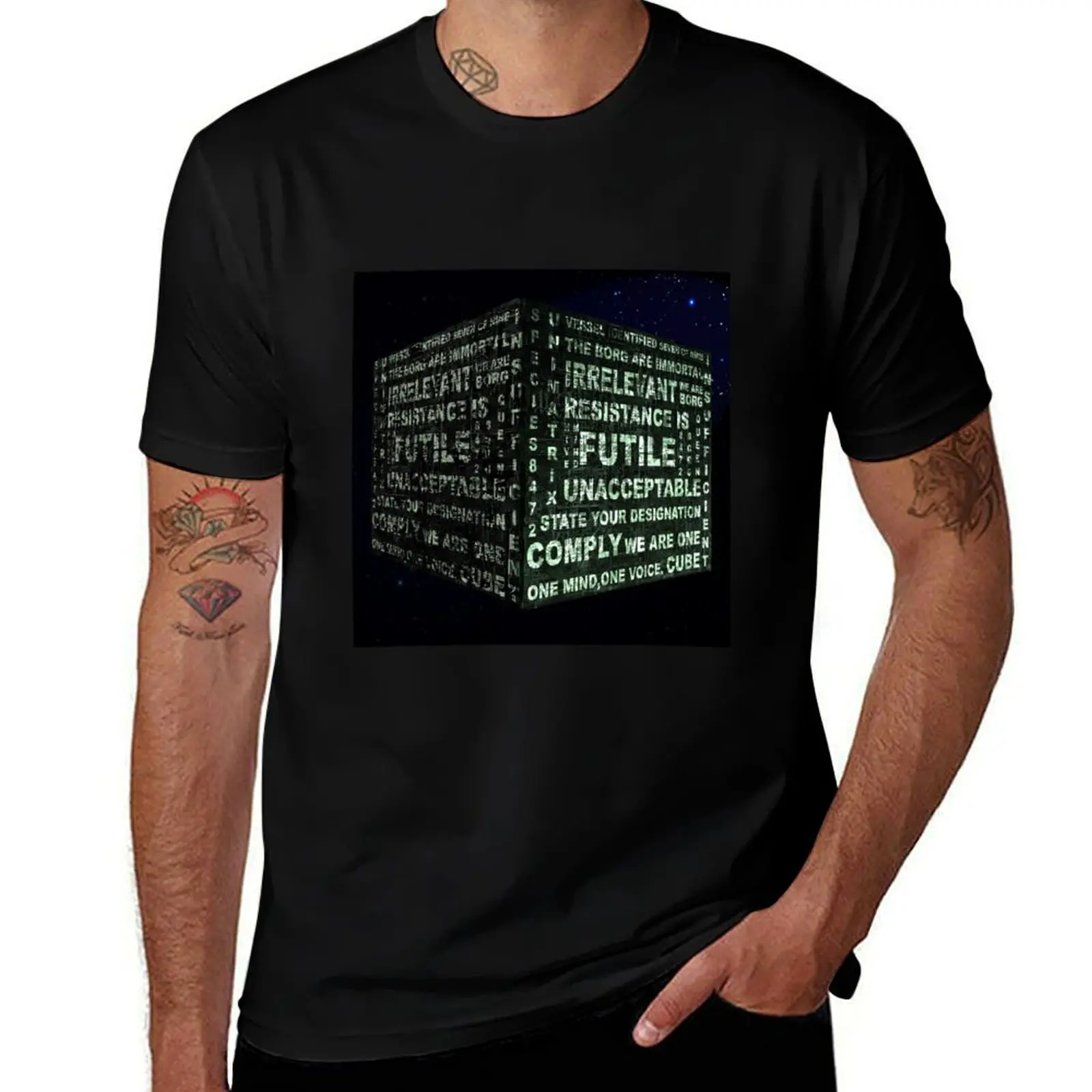

Borg Cube T-Shirt Casual Everyday Short Sleeve T-Shirt