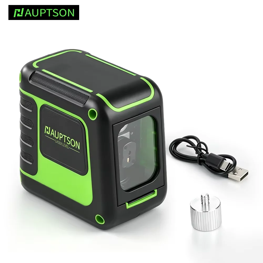 HAUPTSON Laser-Nivelliergerät 2 Linien Selbstnivellierend USB-Aufladbar Grüner Strahl Hohe Sichtbarkeit Messwerkzeug für Heim und Bau – Detail 4