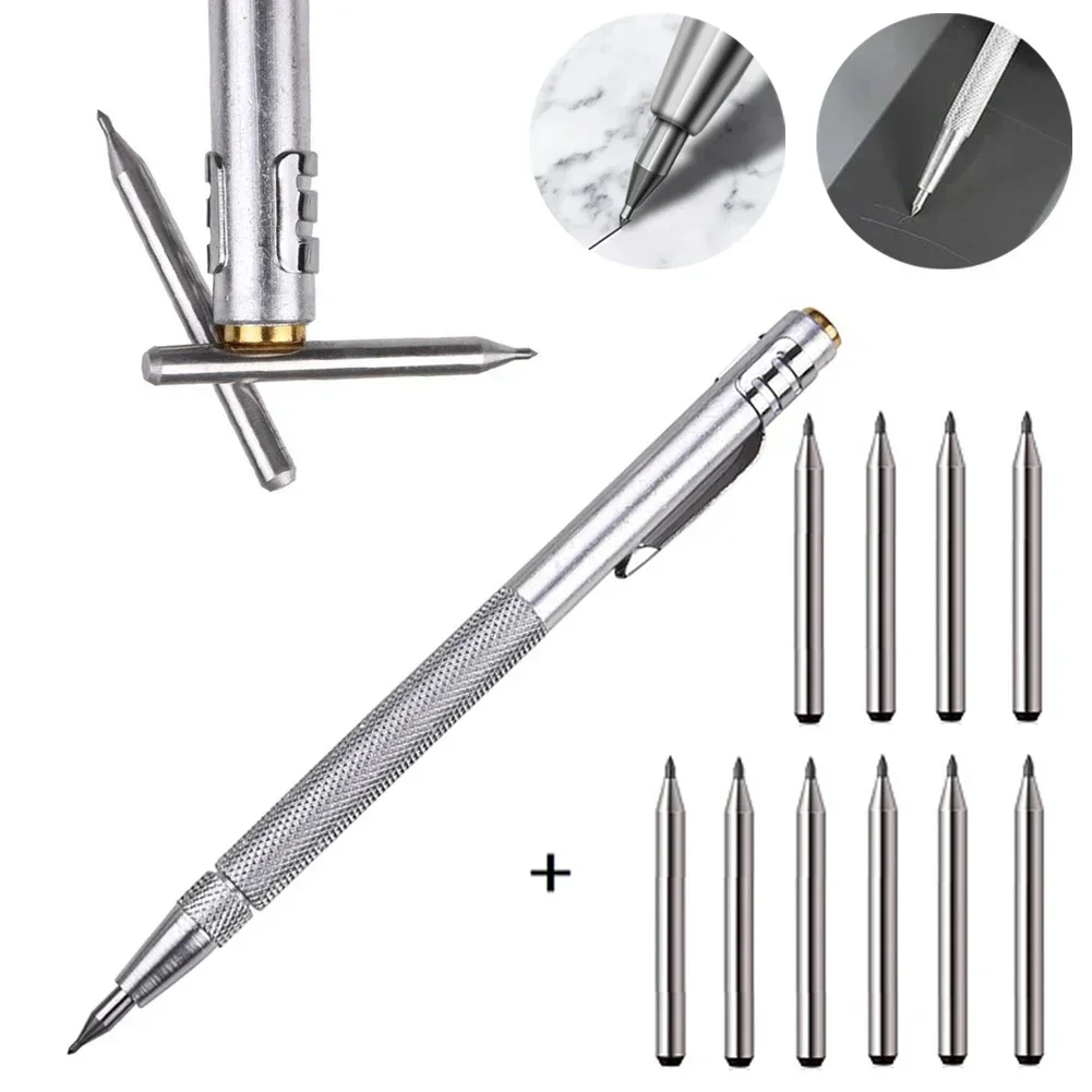 Stylo à tracer diamant avec pointe en carbure de tungstène, marqueur en carbure, verre, céramique, métal, gravure sur bois, outils à main, 2023