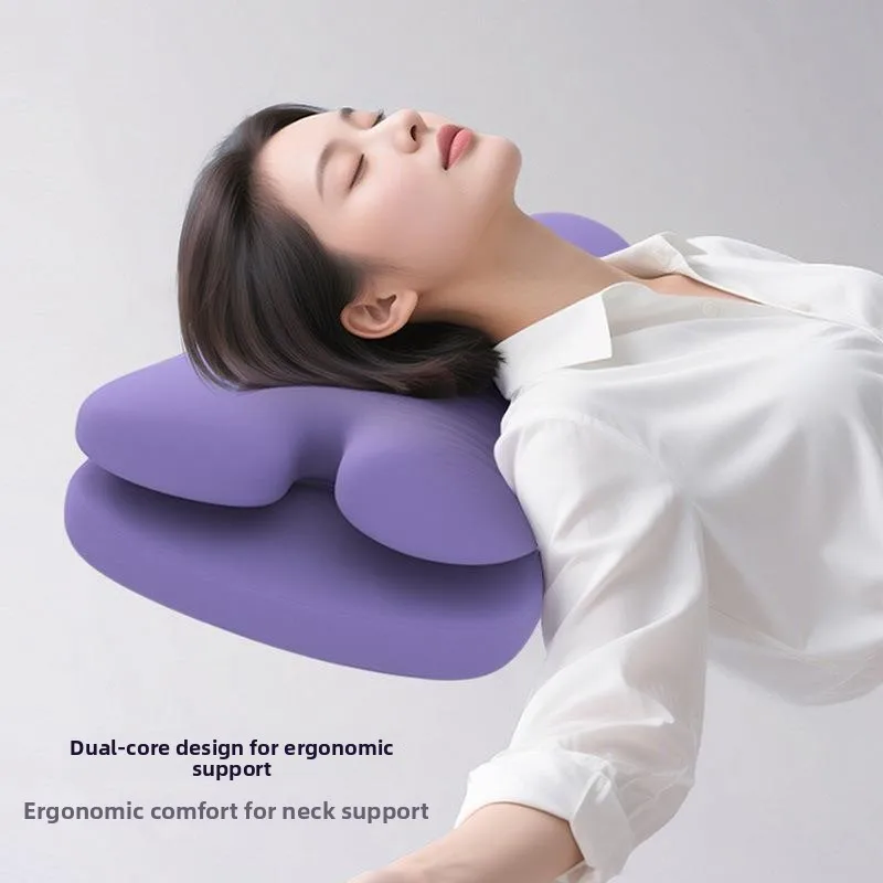 Beauty Sleep Pillow Double Layer Memory Foam Core Wrinkle Prevention Neck Support Side Sleeping Pillow Soft Hard Dual Use