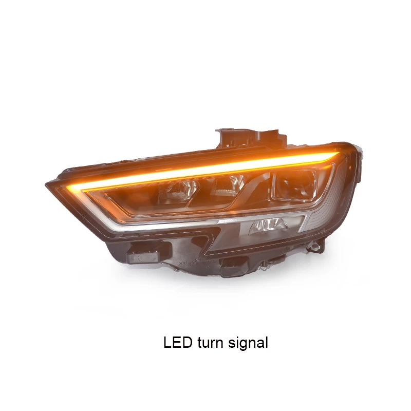 تصفيف السيارة الأمامية لأودي A3 S3 2017-2020 LED DRL رئيس مصباح جهاز عرض (بروجكتور) ليد اكسسوارات السيارات