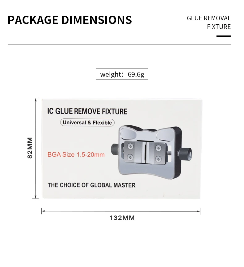 Nuovo morsetto per supporto CPU IC per saldatura della scheda madre BST-001R per strumento di riparazione iPhone dispositivo universale per la rimozione della colla IC.