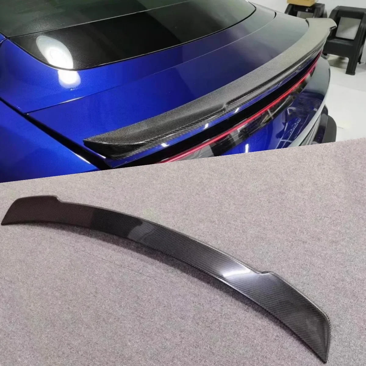 Carbon fiber Car Spoiler for Porsche Taycan modified Rear Spoiler Tail wing Body Kit Car Accessories