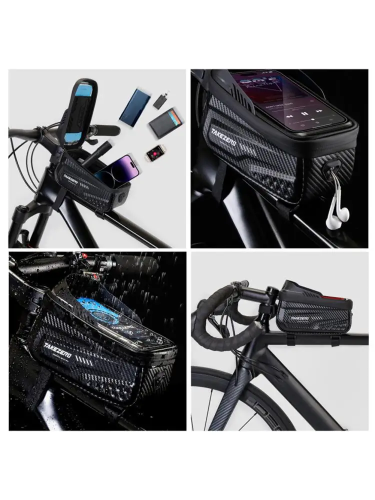 AliExpress NONE 1L Bicycle Front Frame Bag Waterproof Front Top Frame Tube Bag 6.8 Inch Touch Screen Riding Equipment