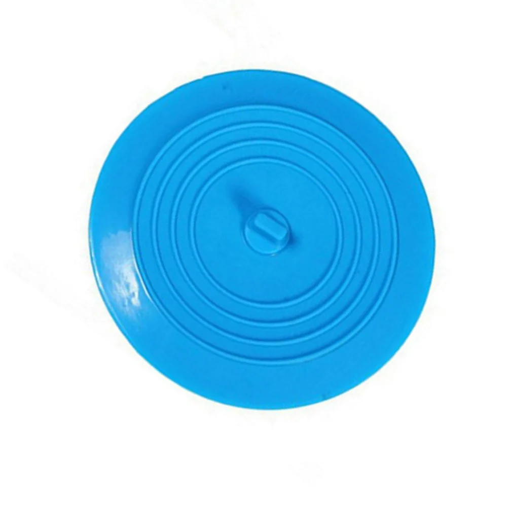 

Blue Silicone Drain Stopper Kitchen Bathroom Laundry Soft Adsorption Easy Clean Perfect Solution Water Stopper