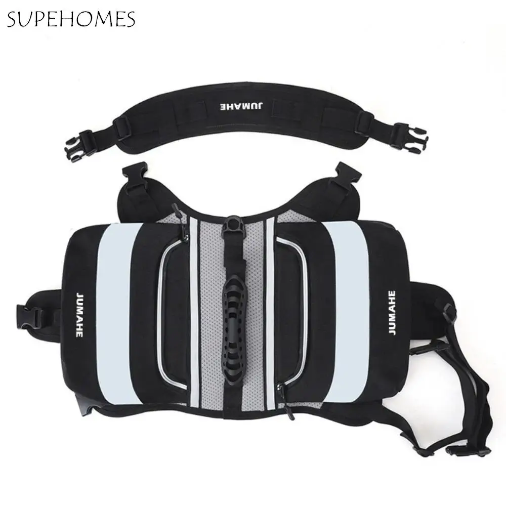 

Large Capacity Dog Training Backpack Reflective Side Pocket Dog Snack Bag Double Pack Adjustable Dog Harness Saddlebag Outdoor