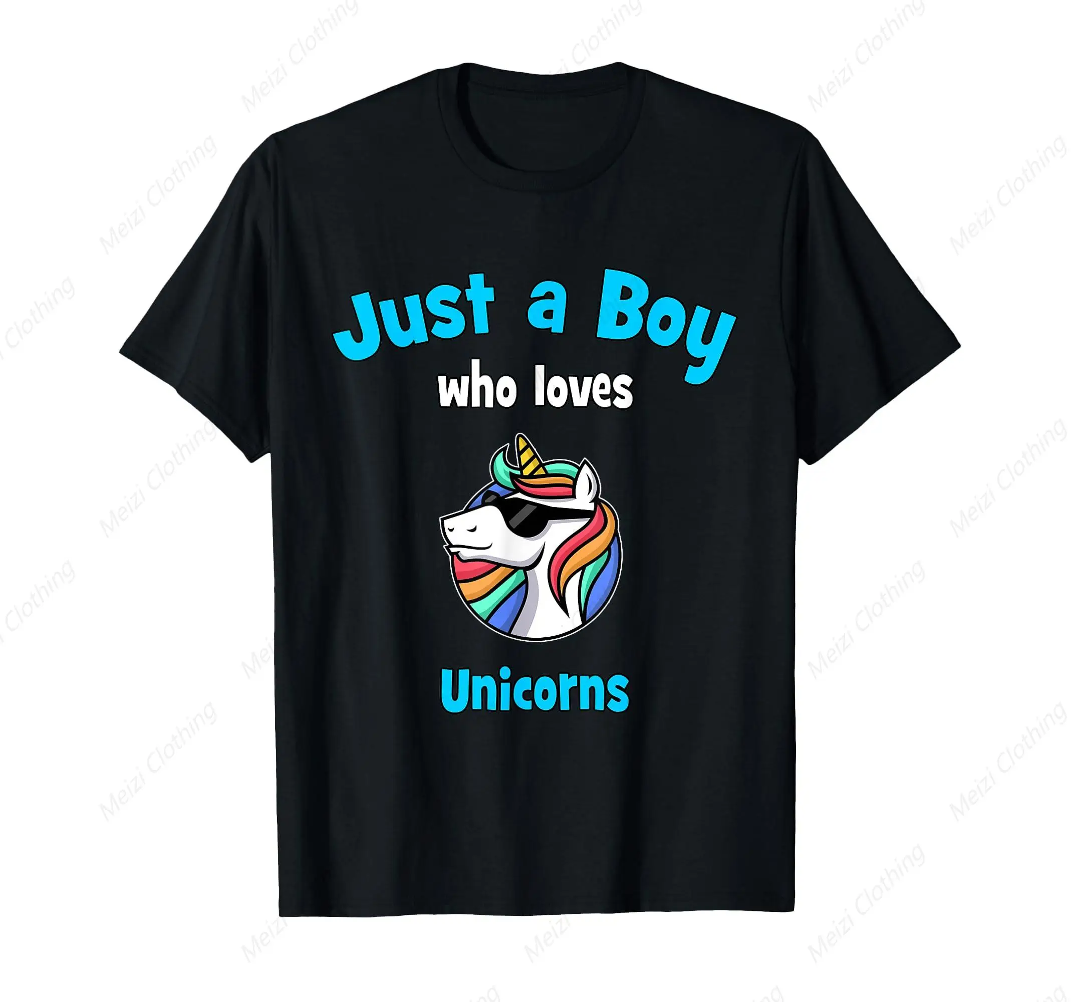 

Unicorn Printed T-shirt Fun Unicorn T shirt Loose Fit Cotton Breathable Short Sleeve