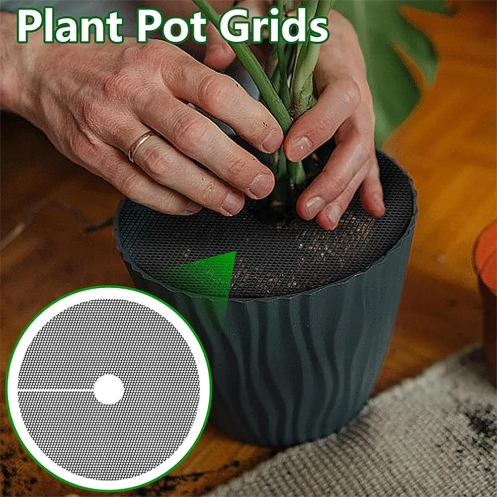 4Pcs Bonsai Tool Pot Mesh Sheet Hole Flowerpot Bottom Net Pest Control Prevent Soil Loss Breathable Gasket Potted Plastic Net