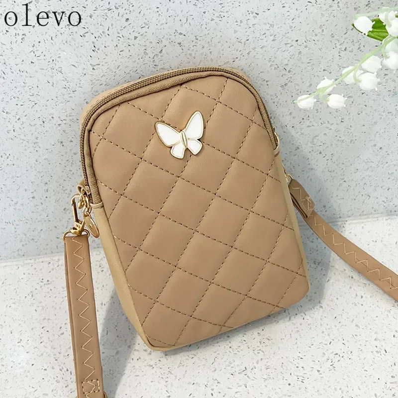 Women's PU Leather Butterfly Mini Crossbody Bag Waterproof Fashion Mobile Phone Shoulder Handbag Wallet image 2