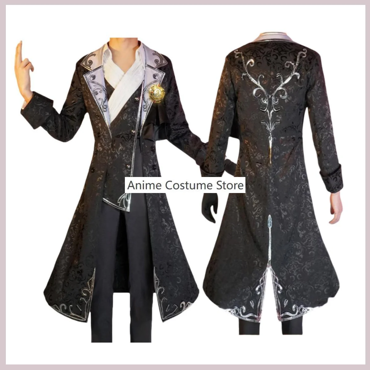 Anime Game Identity Ⅴ Joseph Desaulniers DM Cosplay Costume Former Count Desaulniers Photographer Wig Uniform Man Halloween Suit