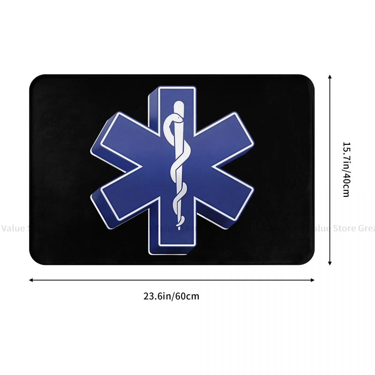 Star Of Life Bathroom Non-Slip Carpet Paramedic Emblem Living Room Mat Entrance Door Doormat Home Decor Rug