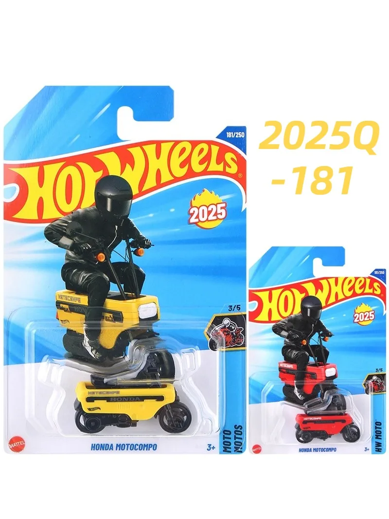 Hot Wheels – voiture Honda Motocompo originale, jouet pour garçon, moto en alliage moulé sous pression, Collection de modèles, cadeau d'anniversaire, 2025Q, 1/64