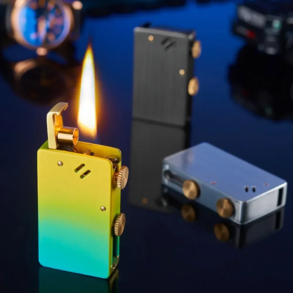 Multifunctional Metal Windproof Kerosene Lighter, Oil Gasoline, Retro Petroleum Lighters, Smoking Accessories, Gadgets for Men