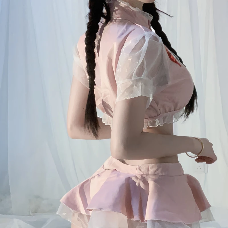 Сексуальные костюмы медсестры для ролевых игр, полый топ, милая мини-юбка, униформа, искушение, страсть, милая женщина, аниме, косплей, секс-наряд для взрослых