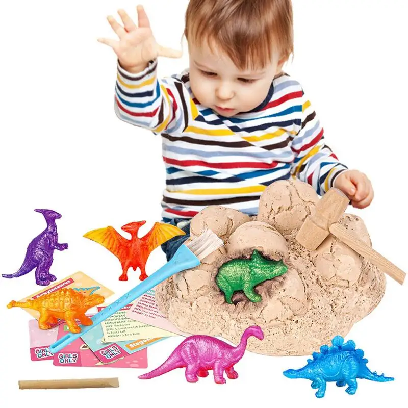 Dino Egg Dig Toys Dinosaur Stem Learning Kids Party Activity Gift Cute Archaeology Toys Mystery Excavation Adventure Toys