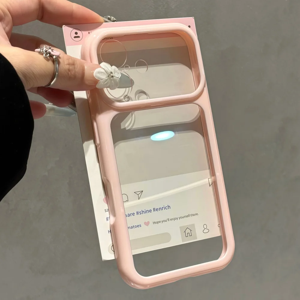 Luxuriöse Bonbonfarben-Kontrast-Transparenthülle für iPhone 17 16 15 18 Pro Max 14 13 18Pro 17Pro Klare Ultradünne Stoßfeste Hülle – Detail 9