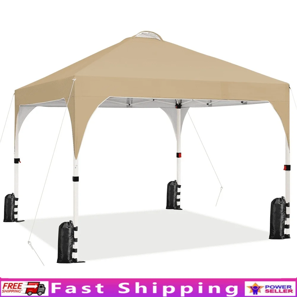 

Портативная всплывающая палатка с навесом 10x10 футов и мешками с песком на роликах, регулируемая высота, защита от ультрафиолета, мероприятия на открытом воздухе