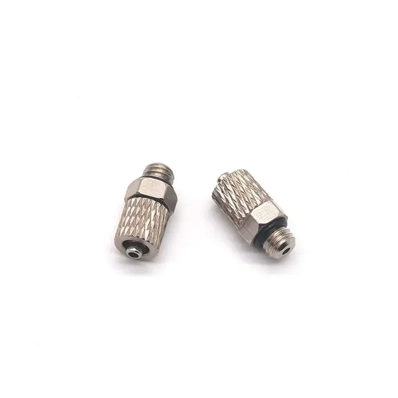 

2PCS Mini cylinder connector for hydraulic excavator model elbow nozzle straight nozzle joint M5-4M pipe joint