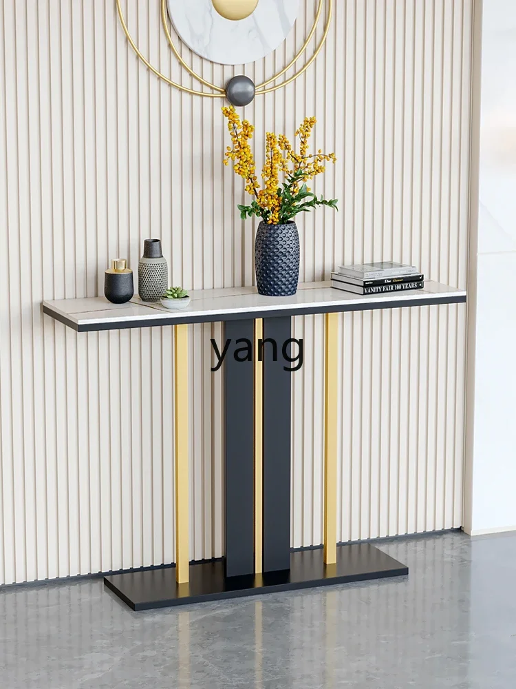 Yjq Modern Minimalist Console Tables Art Decoration Living Room Corridor against the Wall Stone Plate Entrance Cabinet