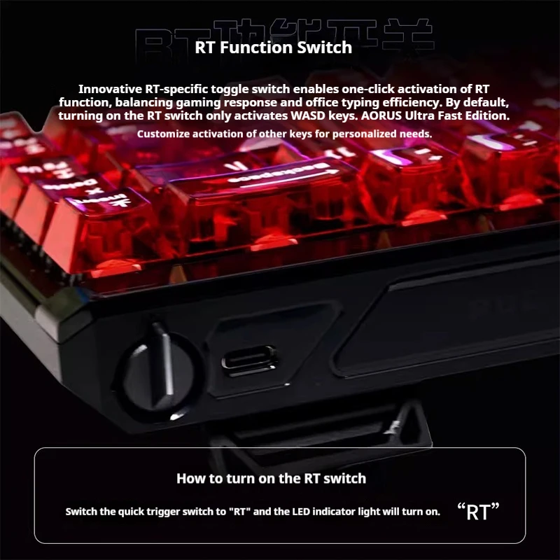 ROG Falchion ACE HFX Gaming Keyboard Magnetic Switch Wired Esports Mechanical Keyboard Custom Deep Red Adjustable Keystroke RT