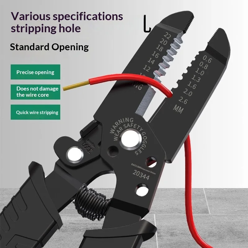 Wire Stripper Machine Cable Crimper Pliers Tool for Workshop Equipment Mechanical Kit Crimping Cutter Strippings