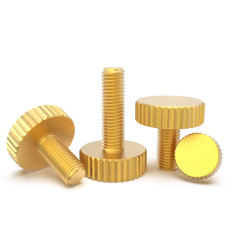 M3-M10 Brass Hand Twisted Screw / Flat Head Knurled  Hand Twisted Bolt