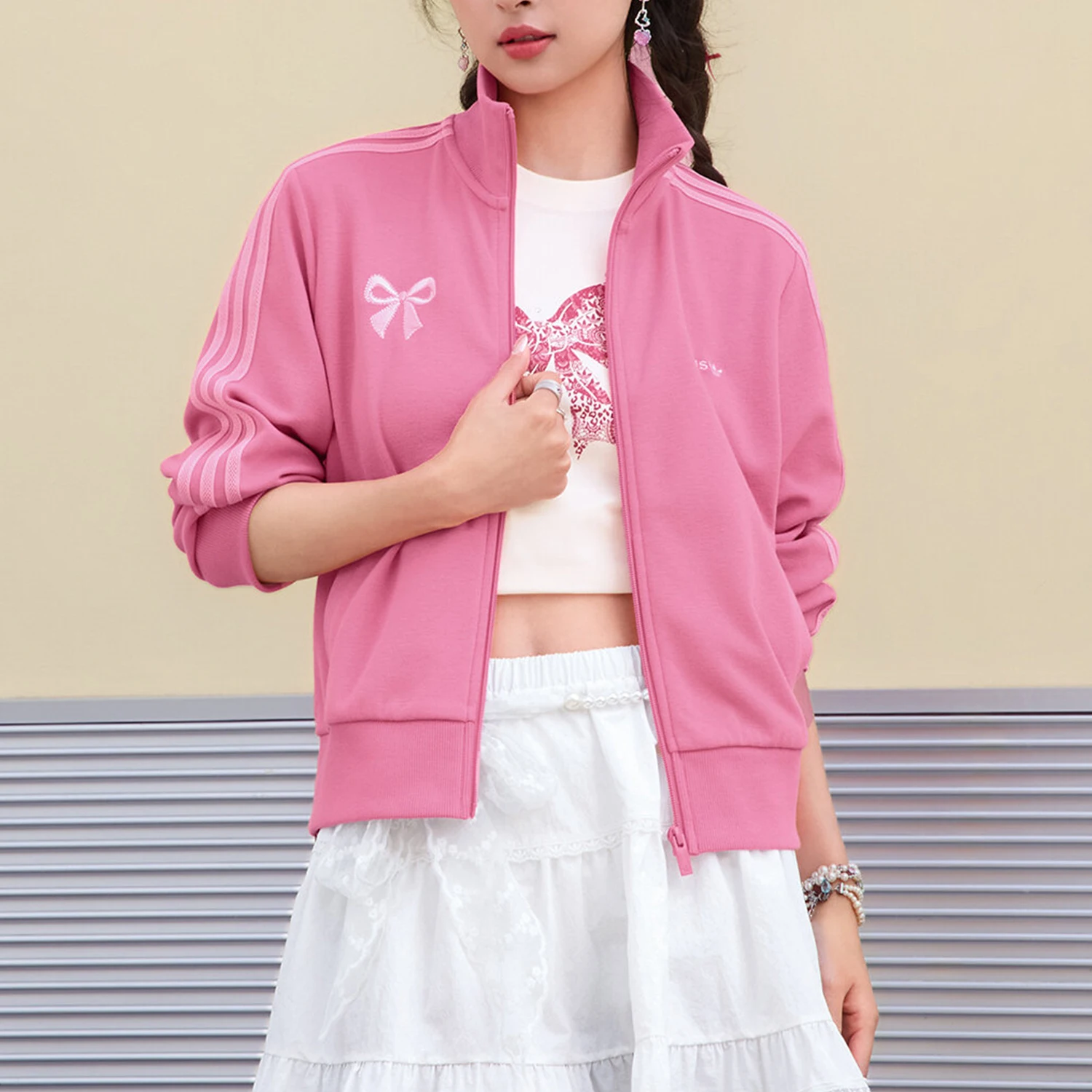 Adidas genuine TRACK TOP W women's retro style sports jacket LF1199