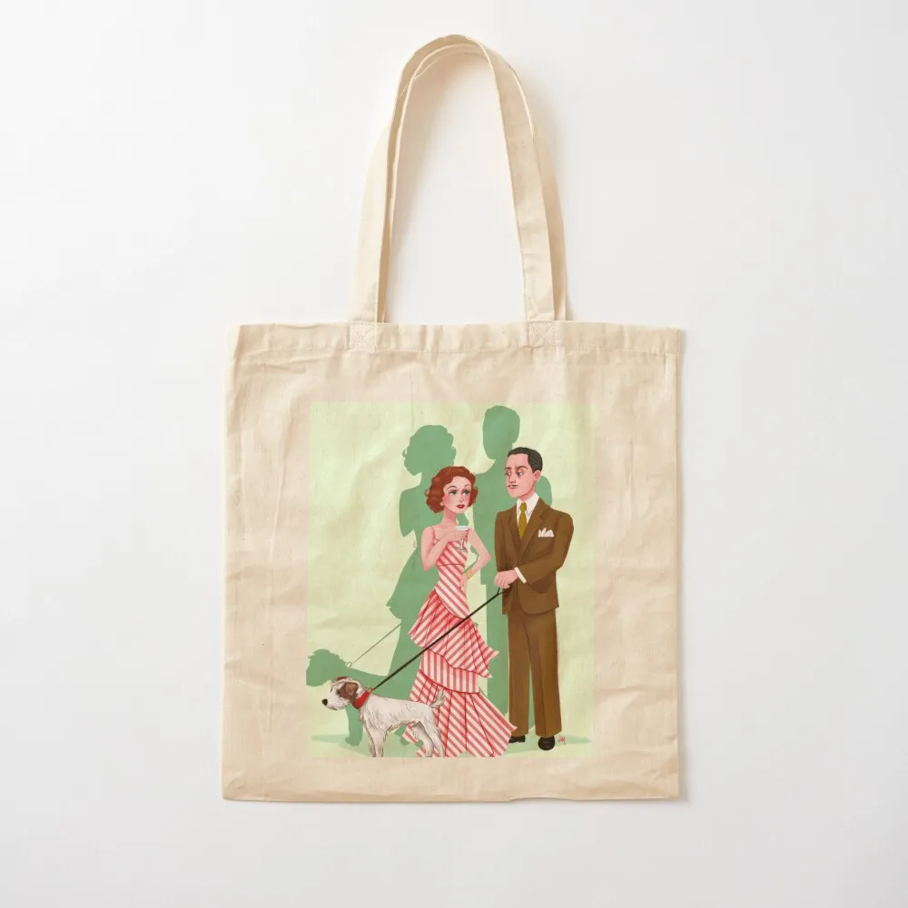 

The Thin Man - Myrna Loy & William Powell Tote Bag custom fabric bag Cloth bags Handbags women bag Canvas Tote