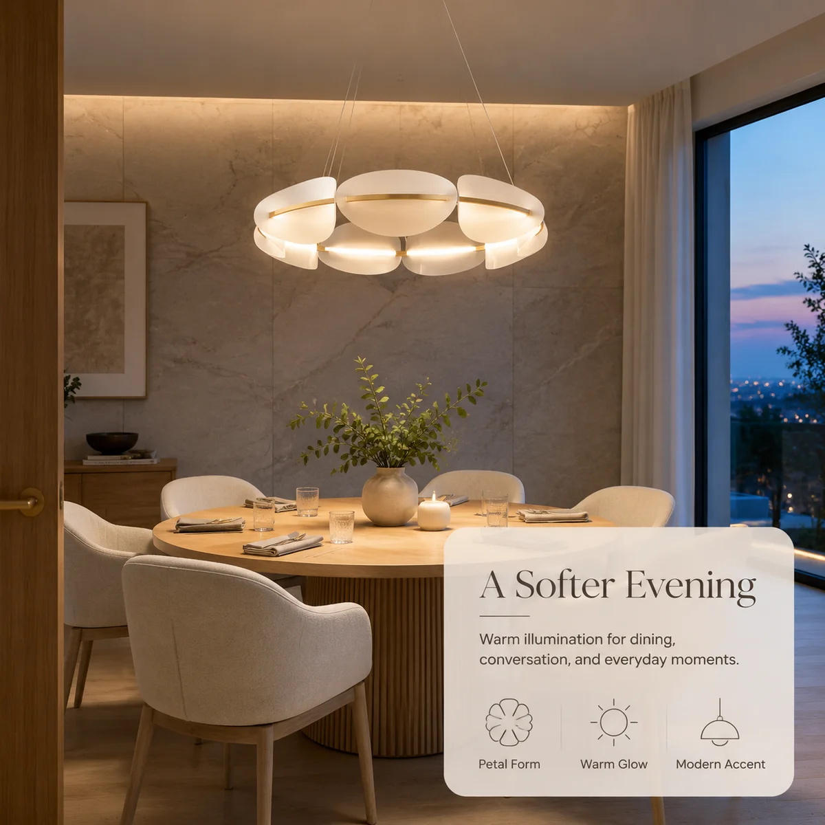 Nordic Style 2026 Designer Glass Luster Frosted Glass Metal Circular Ring Adjustable Dimmable Brass Gold Frame for Dining Room