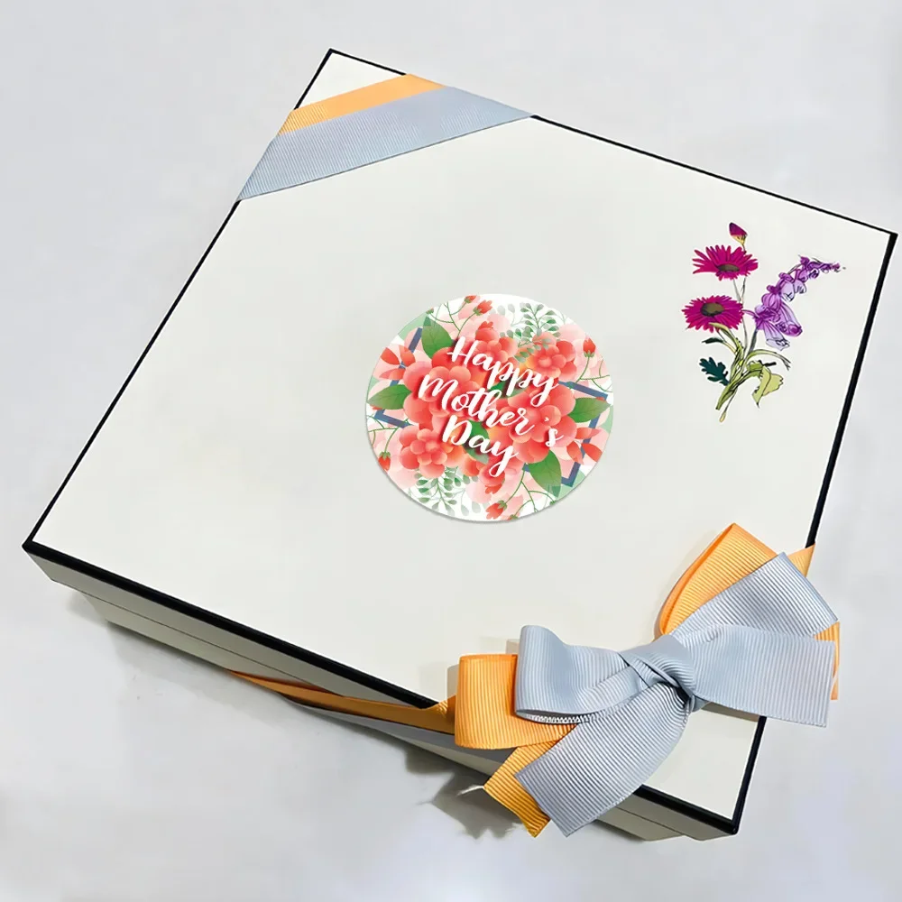 500pcs Happy Mothers Day Stickers 1inch Thank You Stickers Scrapbooking for Holiday Gifts Cards Decor Envelope Sealing Lablels