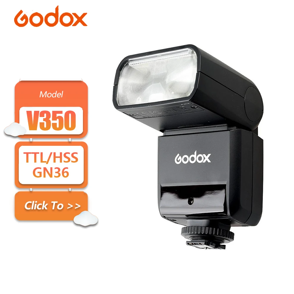 

Godox TT350 Mini Thinklite TTL Flash with 2.4G Wireless GN36 1/8000s for Sony Canon Nikon Fujifilm Olympus Cameras Flash