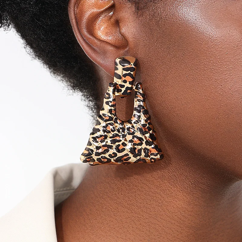 Niche Fashion Leopard Zebra Pattern Earrings For Women Trendy Hot Sexy Ears Accessories Jewelry Friends Gifts Party Casual Wear