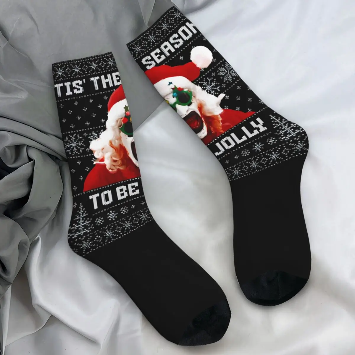 Terrifier Strümpfe Erwachsene Männer Weihnachten Horror Socken Qualität Retro Socken Herbst Laufen Sport Anti Bakterielle Muster Socken