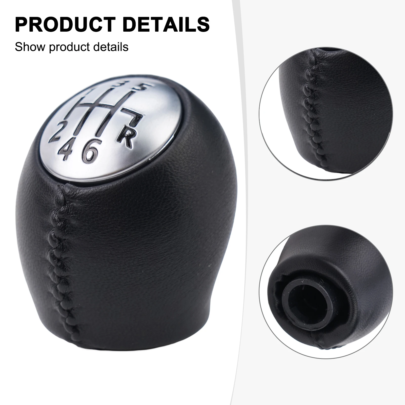 

Brand New High Quality Practical Knob Gear Shift Part Stylish 6 Speed 61mm Height Accessories Increase Friction Matte