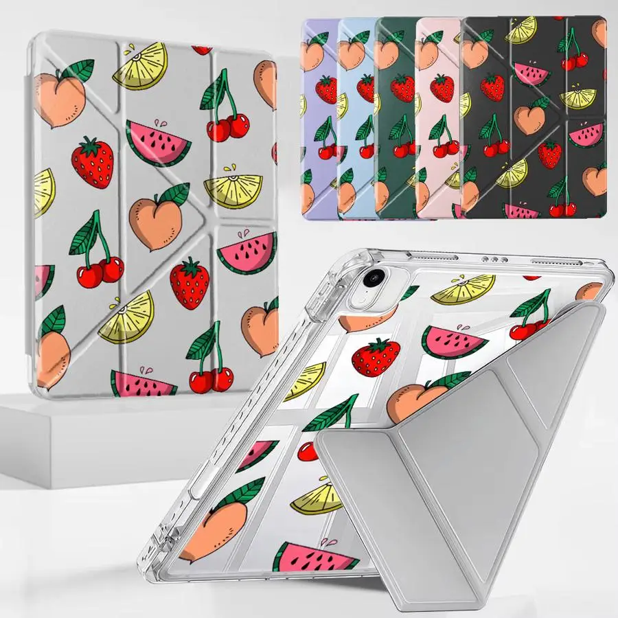 

Чехол для планшета iPad Pro 2025, Mini 6, 7, Pro 11, 10, 9, 8, 7, 12.9 дюймов, Air 4, 5, M3, M2, 1, 2, M4, 11 дюймов, с Y-образным держателем-подставкой