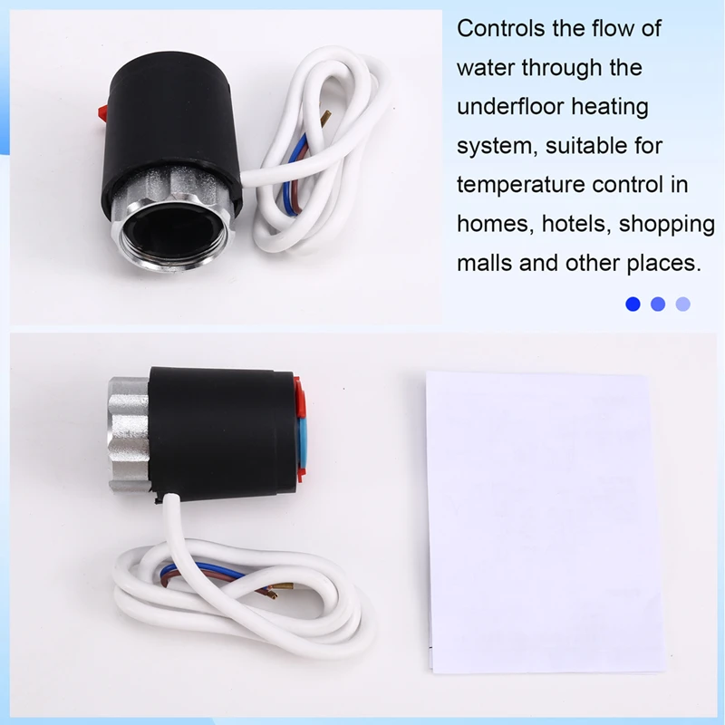 ABAC-Normally Closed Underfloor Heating Valve For Underfloor Heating Thermostats AC 230V Electric Actuator Manifold M30x1.5