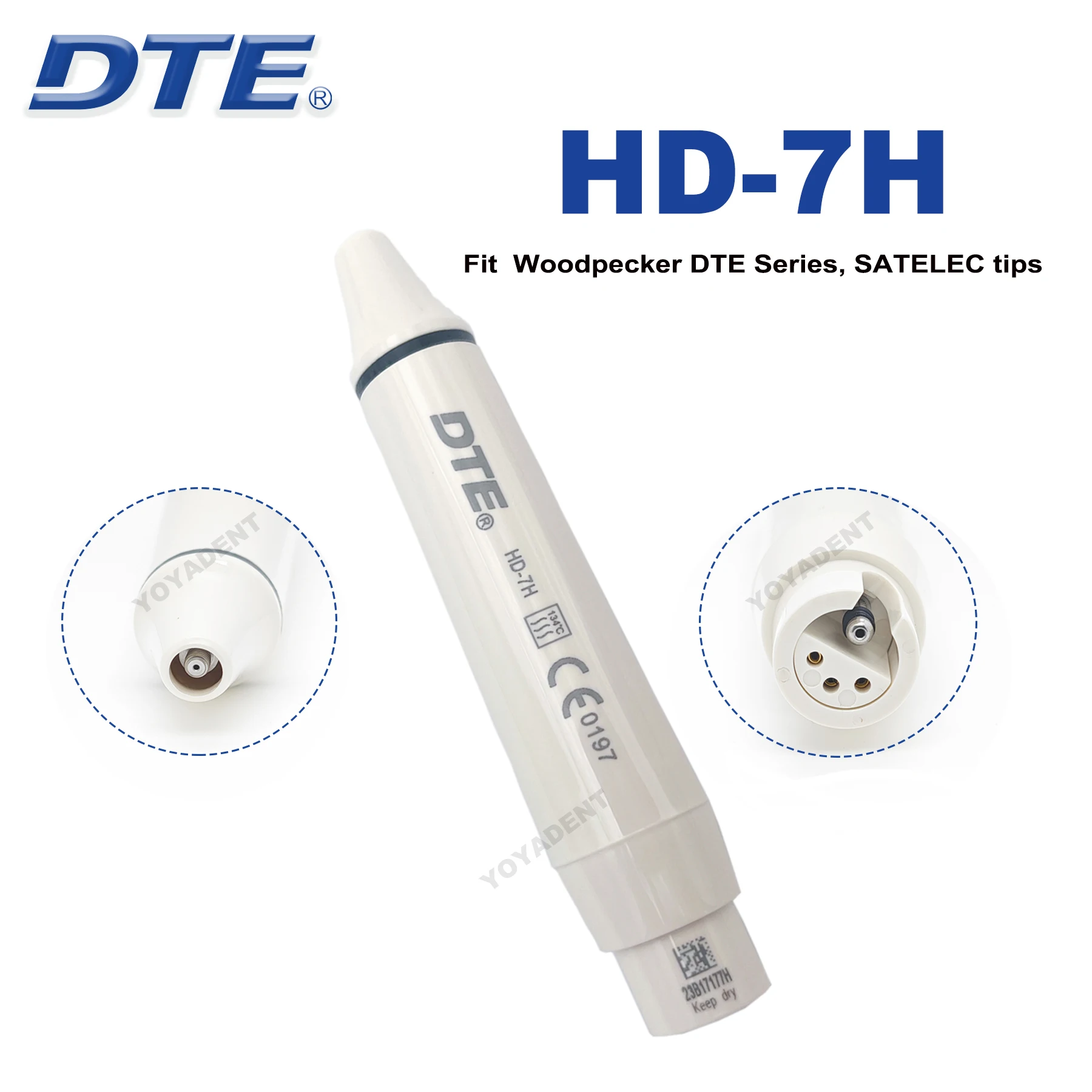 Original Woodpecker DTE Dental Ultrasonic Scaler Handpiece HD-7H Fit NSK SATELEC ACTEON Dentistry Accessories