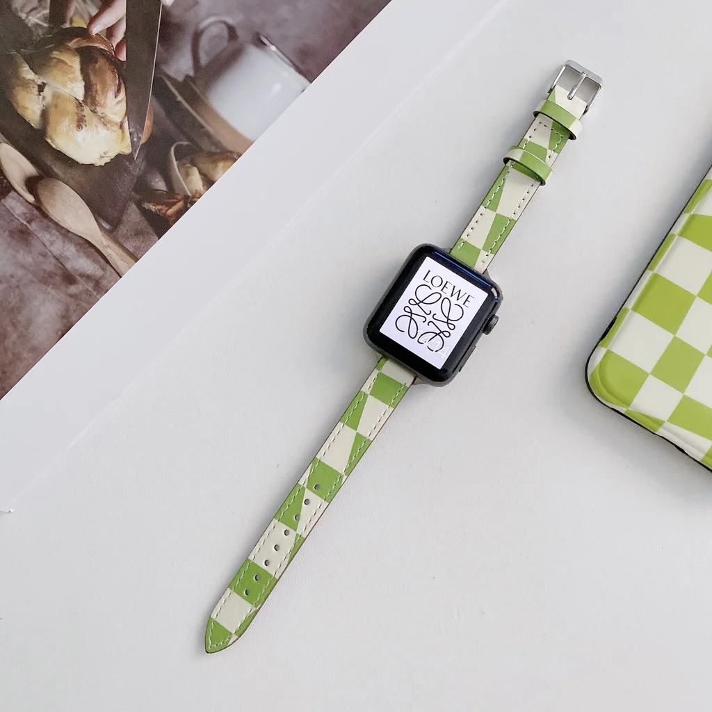 For Apple Watch Strap｜ Luxury Women's Watch Fashion Casual Korean Leather Strap for Apple Watch series 7 6 se 5 4 3 2 1 Small Wa
