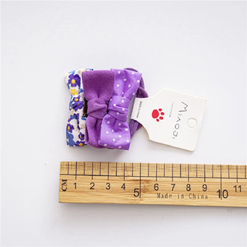 Kain Anak-anak Bunga Rambut Cincin Gadis Bergaris Busur Rambut Tali Bayi Dasi Rambut Karet Tali Kepala Aksesoris Rambut