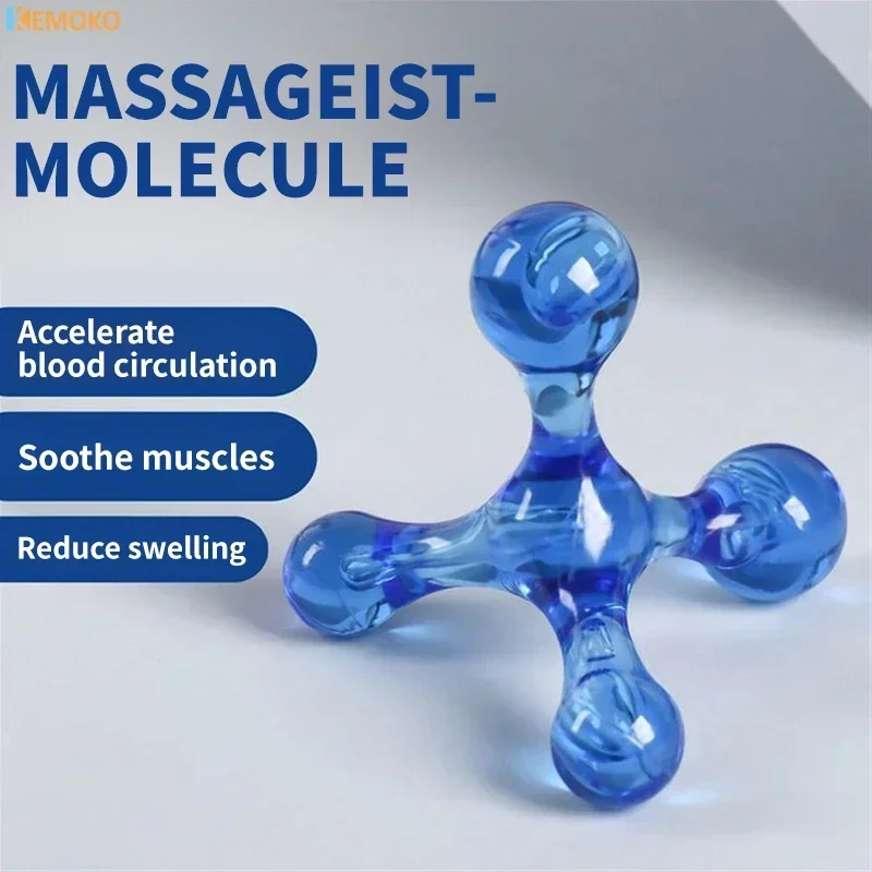 Portable Body Massager Manual Balance Four Balls Mini Travel Massager Trigger Point Arm Back Relaxation Eliminate Oedema Health