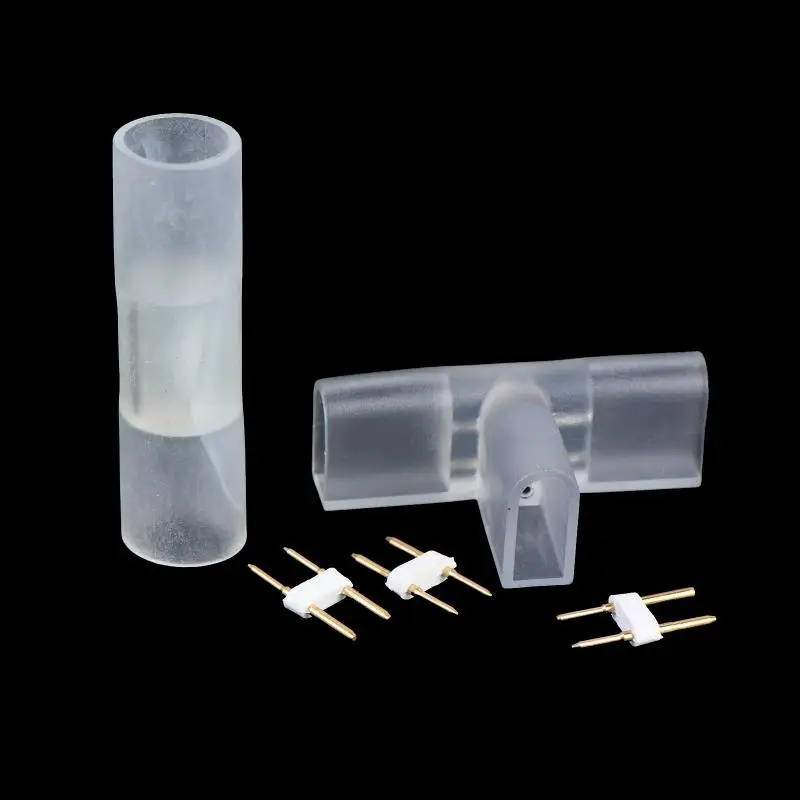 LED Strip Light Connector Accessories 110V 220V 2Pin I T L Shape for DIY Home Theater Ambient Light Installation
