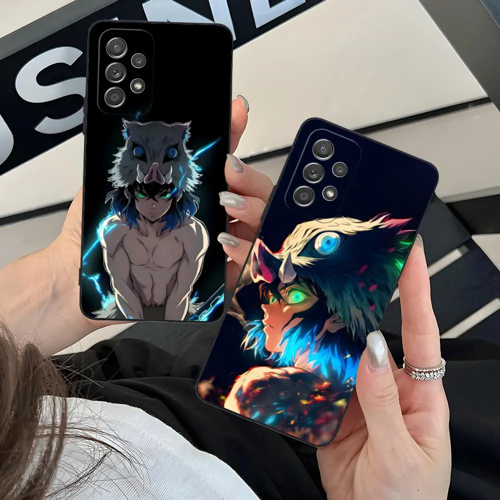 Custodia per cellulare Demon Slayer Inosuke per Samsung Galaxy M55 54 42 35 34 33 32 23 22 15 14 13 12 F55 5G Colore protettivo Bello
